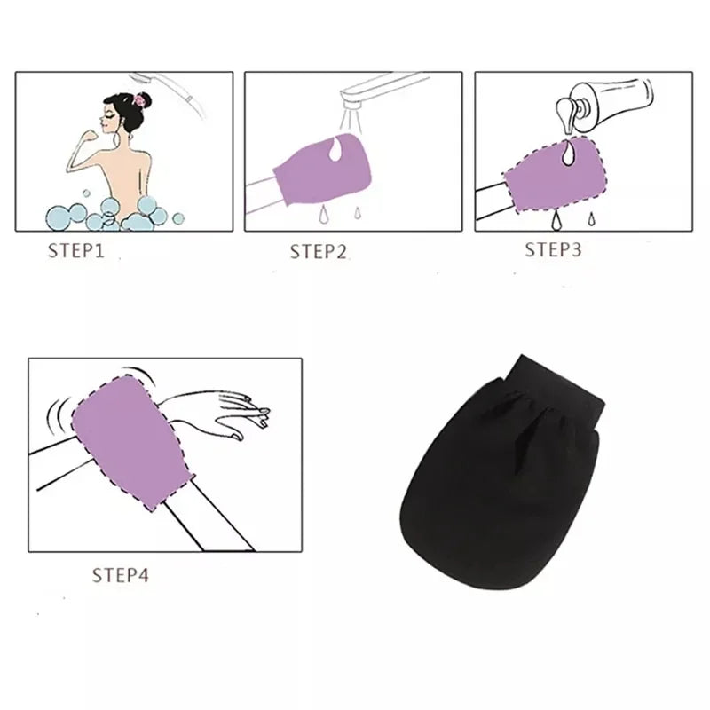 Hot sale Silicone Body Scrubber Bath Brush 1Piece Double Sided Hammam Scrub Mitt Magic Peeling Glove Exfoliating Tan Removal