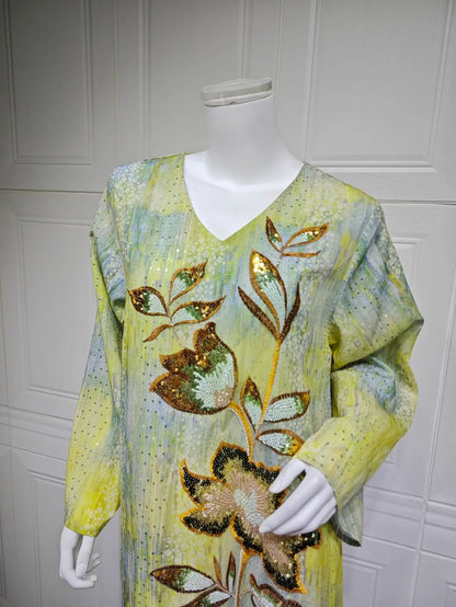 Flowers of Light – The Sequined Eid Djellaba for the Muslim Woman in America