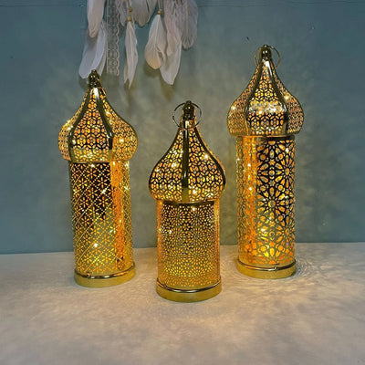 The Golden Lantern – Moroccan Hollow Iron Ramadan Light
