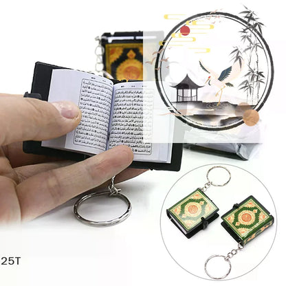 Mini Ark Quran Book The Koran Keychain Muslim Jewelry Deco Gift Key Pendant