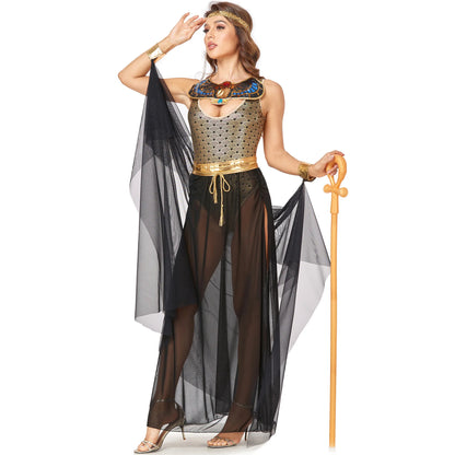 Cleopatra Queen Costume – Women's Egyptian Pharaoh Cosplay Dress for Carnival & Parties