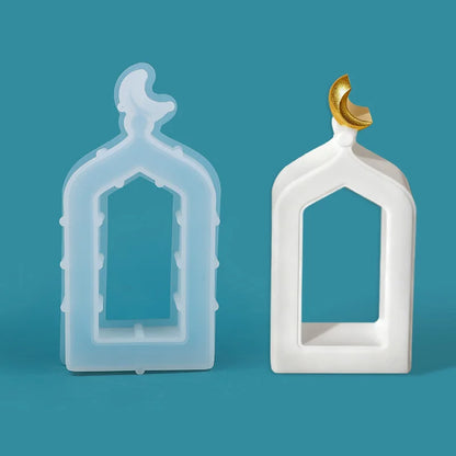 Ramadan Silicone Mold DIY Handmade Craft Eid Gift Home Table Ornament Muslim Party Decoration Supplies Gypsum Cement Candle Mold