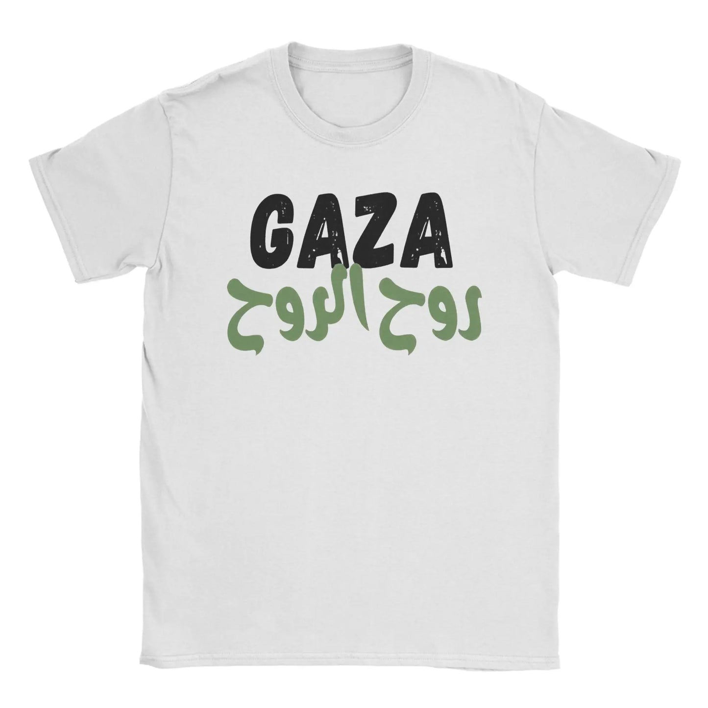 Gaza T Shirt for Men Cotton Humorous T-Shirt Round Collar  Tee Shirt Short Sleeve Clothing Birthday Gift