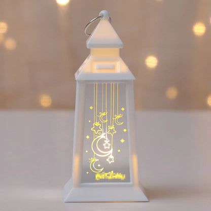Muslim Ramadan Decor Lantern Ornament EID Mubarak Moon LED Candle Lamp Eid Al Adha Gift Gurbang Ramadan Decoration for Home