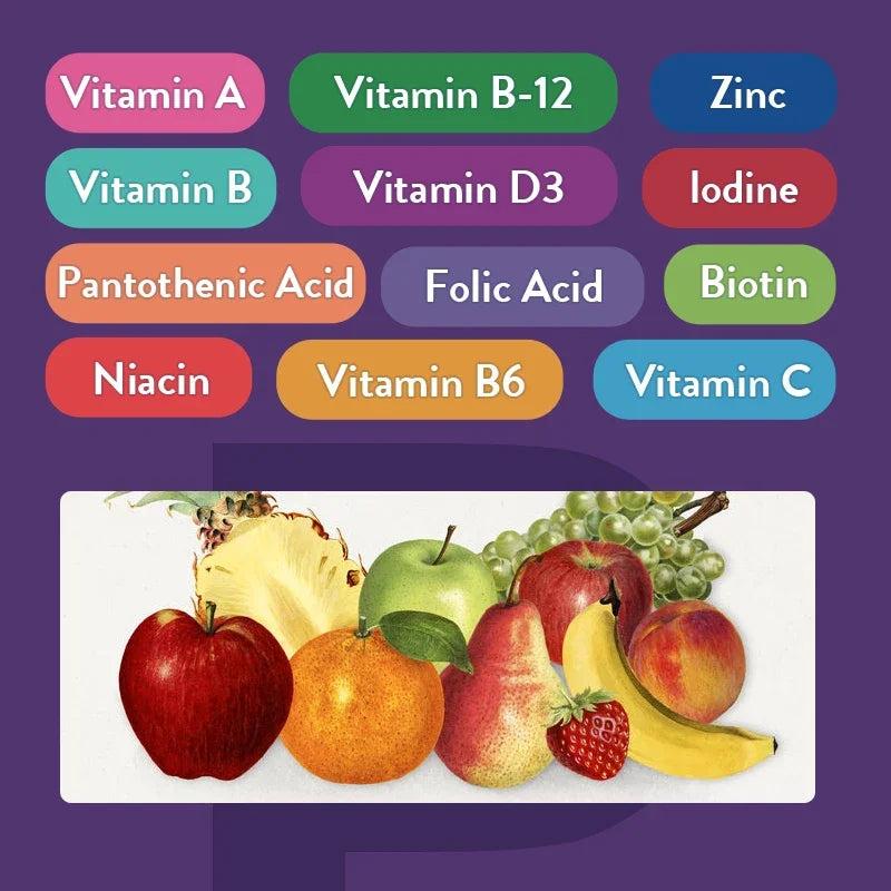 Multivitamin Gummies - Enhances Energy Levels, Immune Support, Antioxidant - with Vitamins and Minerals