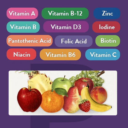 Multivitamin Gummies - Enhances Energy Levels, Immune Support, Antioxidant - with Vitamins and Minerals