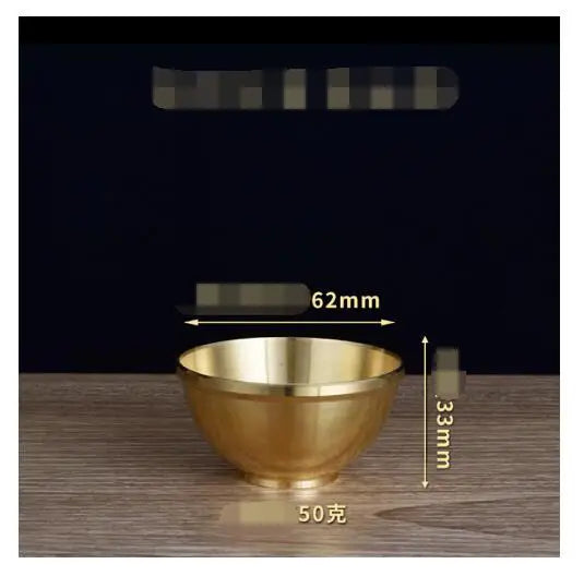 The Brass Vessel – Handcrafted Golden Offering Bowl