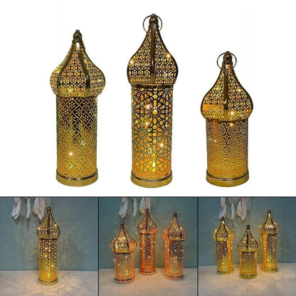 The Golden Lantern – Moroccan Hollow Iron Ramadan Light