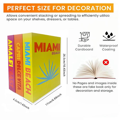 Islamic Kaaba Eid Mosque Luxury Decorative Books Storage Box Fake Book Interior Decoration Coffee Table Ornament Bedroom Decor