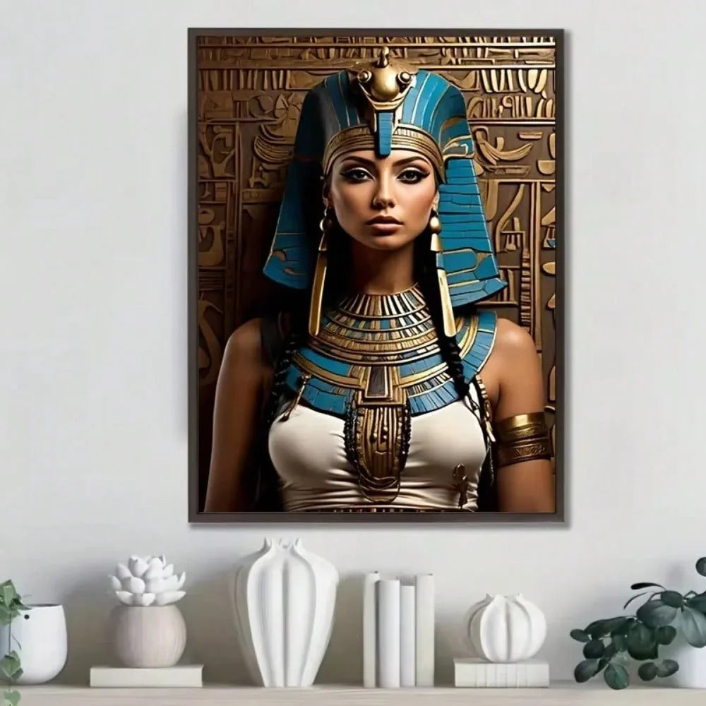 1pc "Egyptian Goddess" Retro Decor: 12x16" Tinplate! Frameless Metal Pendant, Waterproof Home Office Gift | Local Delivery