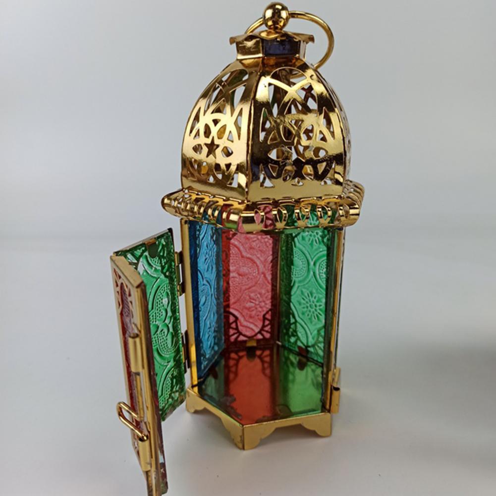 Moroccan European Wind Candlestick Lamp Stand Candle Holder Candlestick Desktop Candlelight Decoration Living Room Tealight