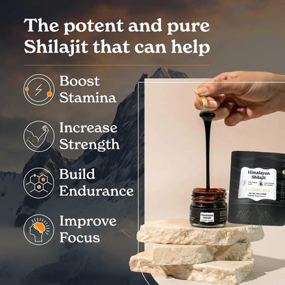 Pure Himalayan Shilajit, Soft Resin, Ortganic & High Nutritional Potency Fulvic Acid, Energy & Immune Support for Men & Women