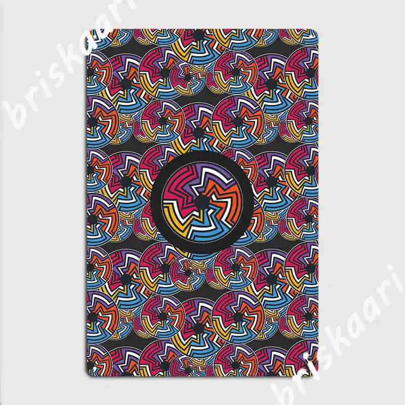 Ethiopian Patterns Metal Signs Wall Mural Customize Ethiopian Cultural Colorful Traditional Habesha Art Work Tin sign Posters