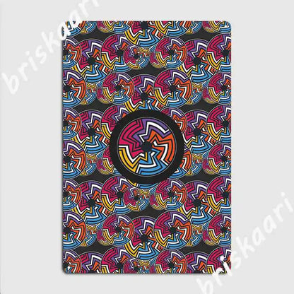 Ethiopian Patterns Metal Signs Wall Mural Customize Ethiopian Cultural Colorful Traditional Habesha Art Work Tin sign Posters