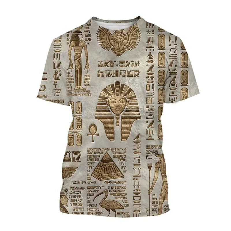 Anubis 3D T-Shirt – Ancient Egyptian Pharaoh Eye Print, Unisex Harajuku Streetwear
