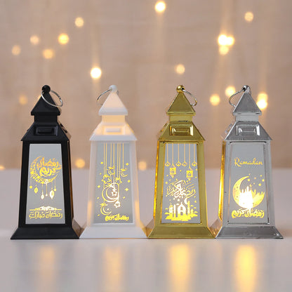 Starry Moon Candle Wind Lamp Ramadan Decoration for Home Led Lantern Ornament Eid Mubarak Party Islamic Muslim Decors Supplies