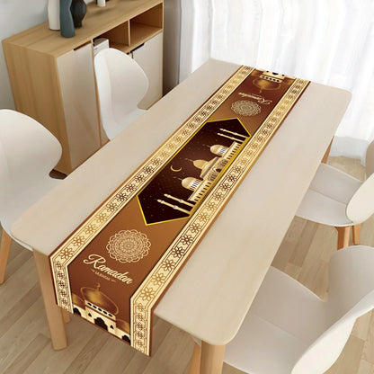 EID Mubarak Decoration Table Runner Ramadan Decor 2024 For Home Tablecloth Ramadan Kareem Islamic Muslim Party Eid Al-Fitr Gifts