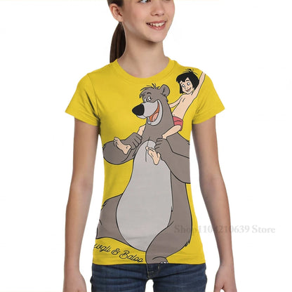 All over print Mowgli Baloo Shirt Sticker Mask men T-Shirt women fashion girl t shirt boy tops tees Short Sleeve tshirts