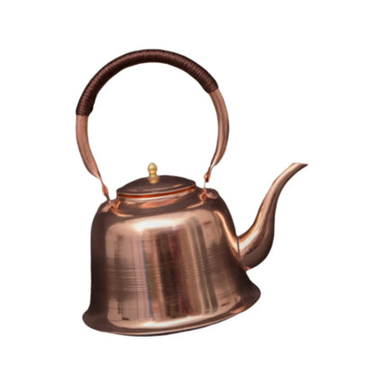 Tea Kettle 1L Copper Handmade with Ergonomic Handle Copper Teapot for Stovetop