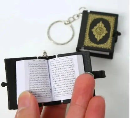100-24PCS Mini Quran Keychain Book Muslim Islamic Key Chain for Religious Souvenir Gifts RamadanBag Purse Handbag Ornament