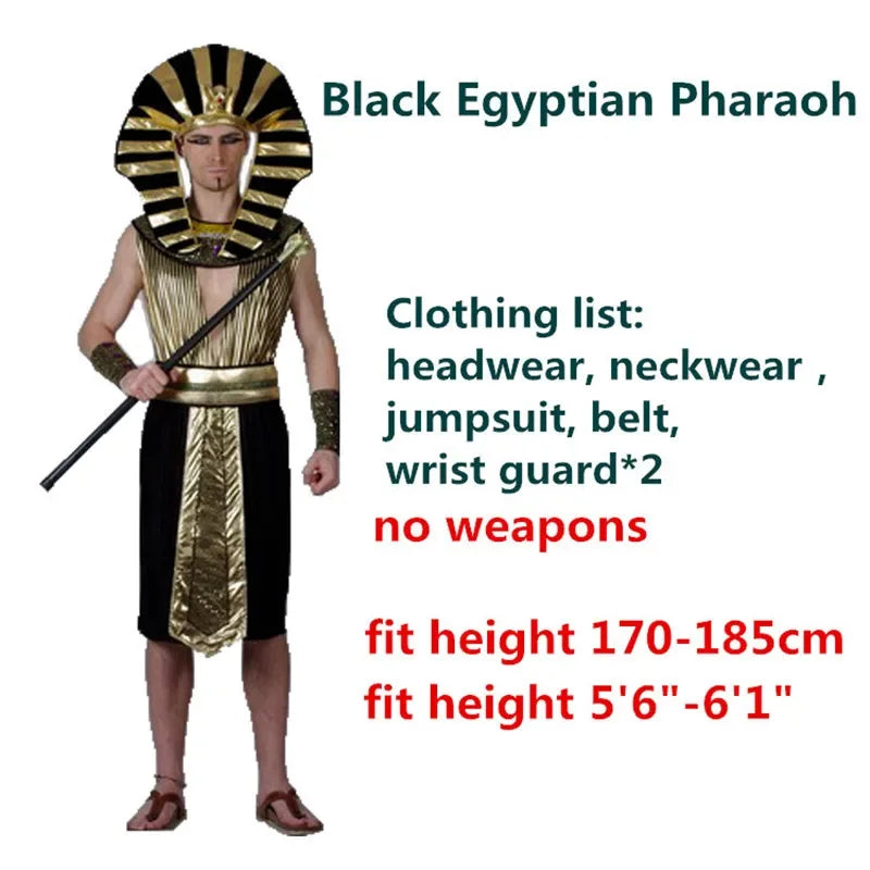 Pharaoh & Queen of the Nile Costume Set – Egyptian Cosplay for Carnival & Parties