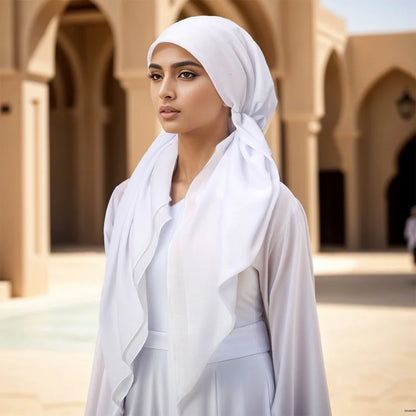 Wholesale Cotton Instant Muslim Hijab Inner Wrap Undercap Triangle Scarf Hijab Plain Islamic Turban Bonnet Soft Headband Hat