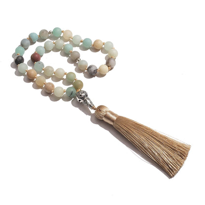 Muslim Tasbih Prayer Rosary 8mm Amazonite Knotted 33 Beads Bracelet Misbaha Tasbeeh Sibha Islamic Jewelry