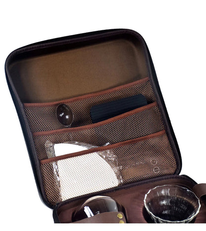 The Luxe Brew – Coffee Gift Box Set with Grinder & Glass Drip Filter