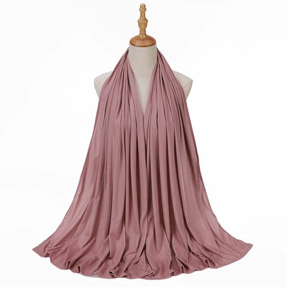 The Knitted Jersey Pleated Hijab – Soft Drapes, Effortless Style