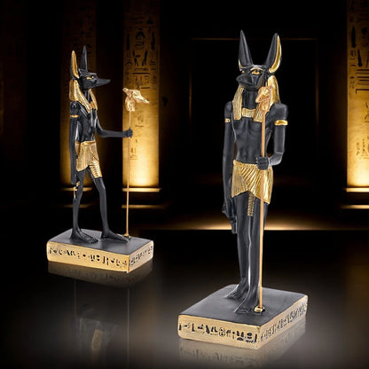 Anubis Resin Sculpture – Creative Egyptian Mythology Statue for Home & Study