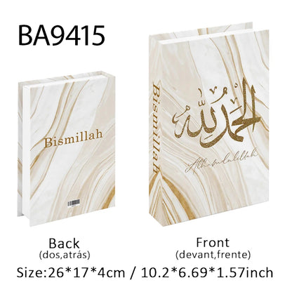 Islamic Kaaba Mosque Luxe Fake Book Storage Box Home Interior Decoration Decorative Books Coffee Table Bedroom Living Room Decor