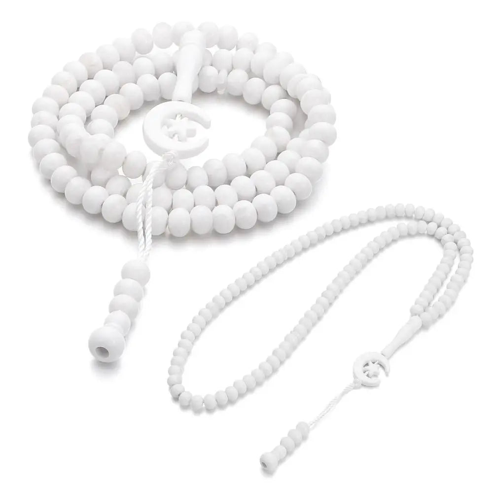 2pcs New Allah Muhammad Prayer Beads Muslim Islam Engraved Muslim Tasbih 99 Beads Misbaha Tasbeeh