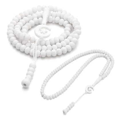 2pcs New Allah Muhammad Prayer Beads Muslim Islam Engraved Muslim Tasbih 99 Beads Misbaha Tasbeeh