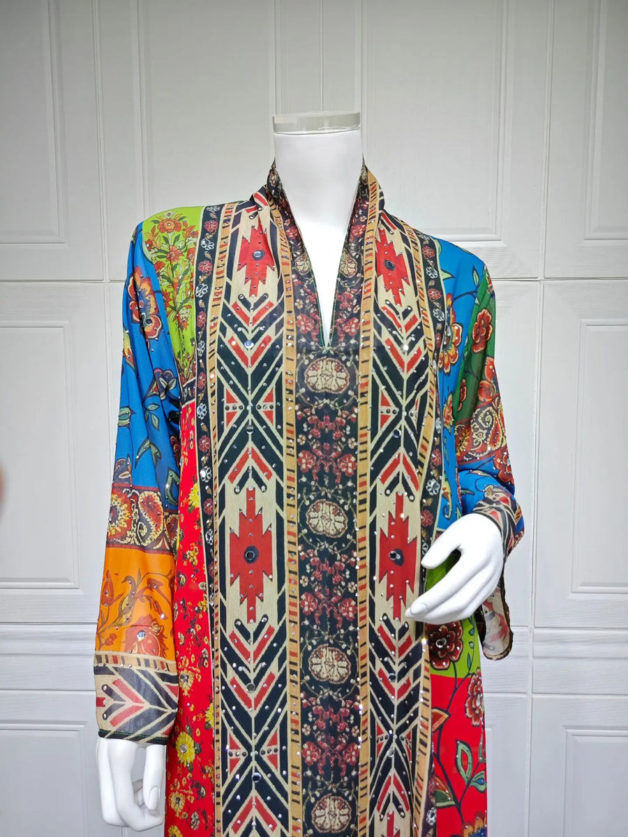 Zahraa Ramadan – The Rhinestone Floral Abaya for the Muslim Woman in America