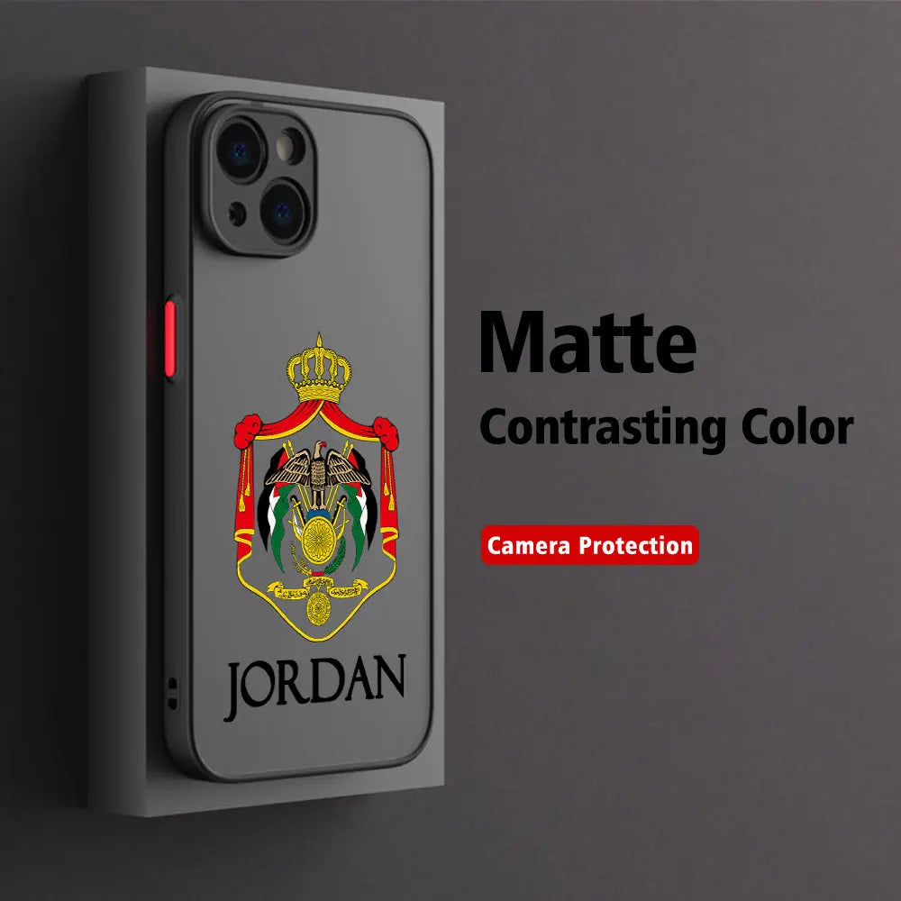 Jordan Passport iPhone Case – Matte Clear Cover with Jordanian Passport Design