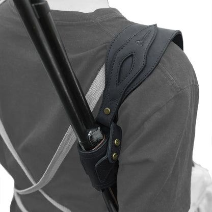 WAYNE'S DOG 1 Combo LeatherRifle Gun No Drill Harnessed Buttstock Holder with Barrel Mount with Matched Gun Sling Shoulder Strap