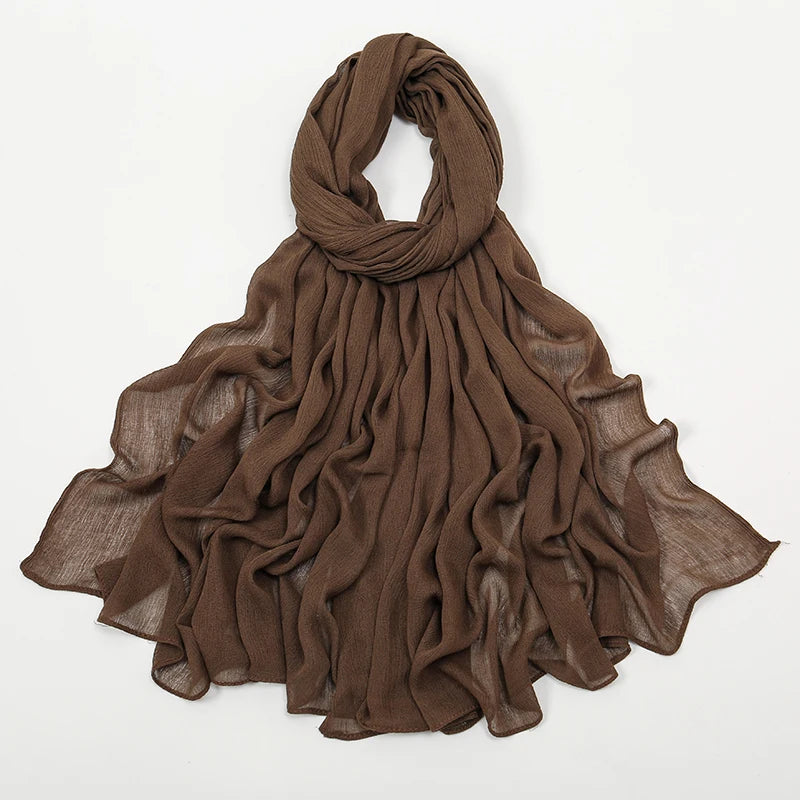 The Crinkle Rayon Hijab – Effortless Elegance, All-Day Comfort
