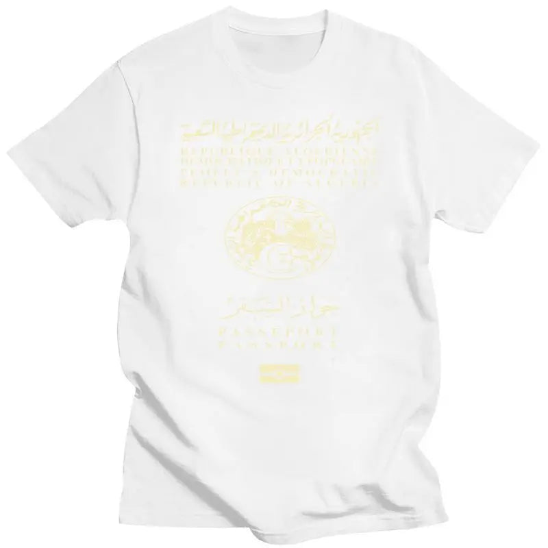 Summer Fashion Funny Mens Clothing  AlgerianPassport Tshirt T Shirt Morocco Algeria Africa Patriotism I Love Algeria Oran