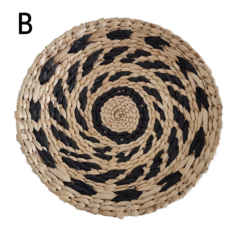 The Woven Plate – Straw Round Wall Tray & Fruit Basket