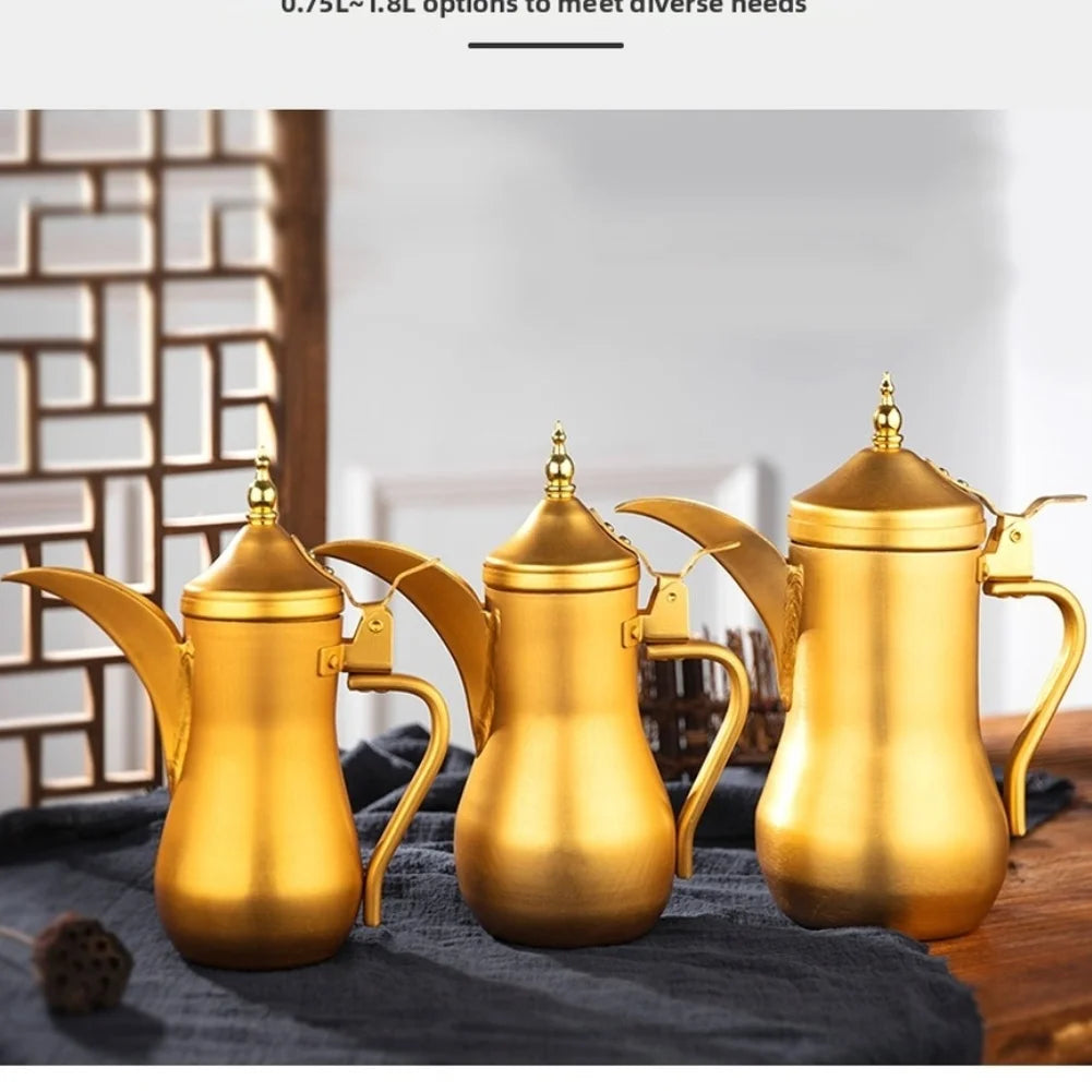 Aluminum Teapot Retro Style Ghee Pot Kettle For Picnic BBQ Camping Home Use Outdoor Stove & Accessories