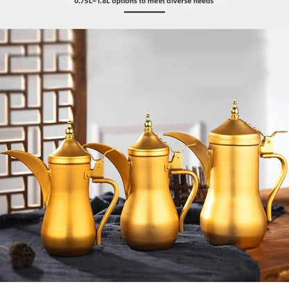 Aluminum Teapot Retro Style Ghee Pot Kettle For Picnic BBQ Camping Home Use Outdoor Stove & Accessories