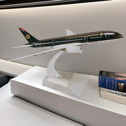 Royal Jordanian B787 Diecast Model – 1:400 Scale Metal Airplane with Stand, 16cm
