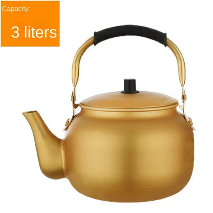 Gold Aluminum Arabic Coffee Kettle – Large Capacity Teapot, 0.75-4L