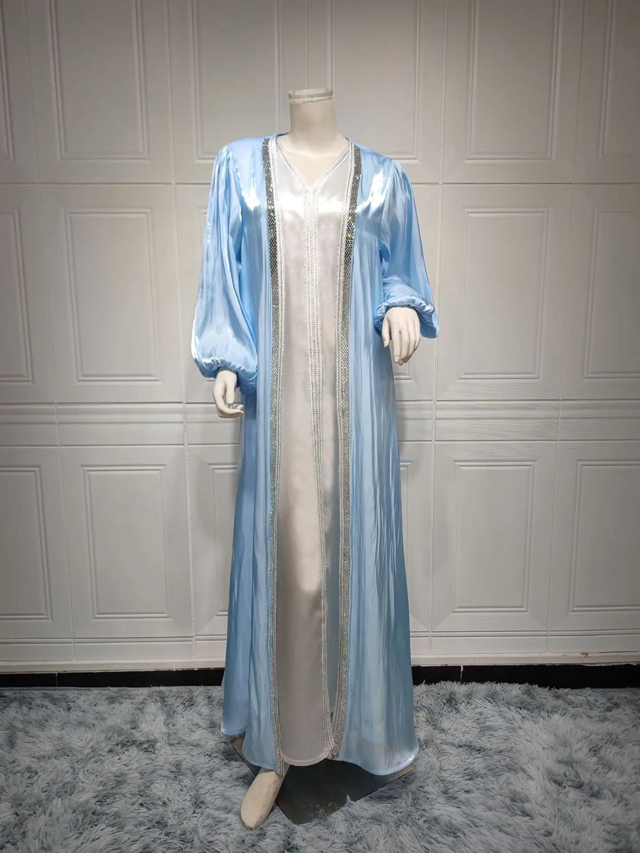 Autumn in Arabia – 2-Piece Button Kaftan Set for the Muslim Woman in America