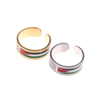 Luxurious and Exclusive Arab National Style Palestinian Scarf Kufiya Ring; Ideal Jewelry Gift for Modern Men and Women