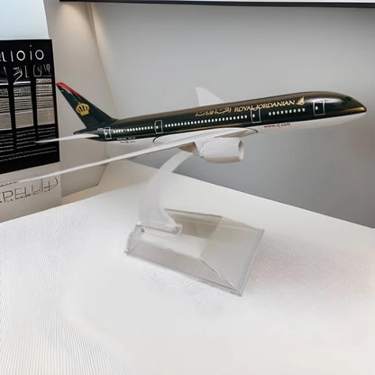 Royal Jordanian B787 Diecast Model – 1:400 Scale Metal Airplane with Stand, 16cm