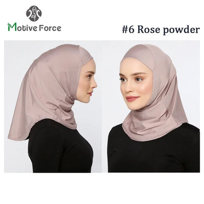 Islamic Modal Blue SPORT Hijab Abaya Hijabs For Woman Abayas Jersey Head Scarf Muslim Dress Women Turbans Instant Satin Turban