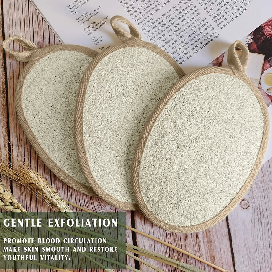 The Shower Loofah – Natural Body Scrubber with Hook (1 Piece)