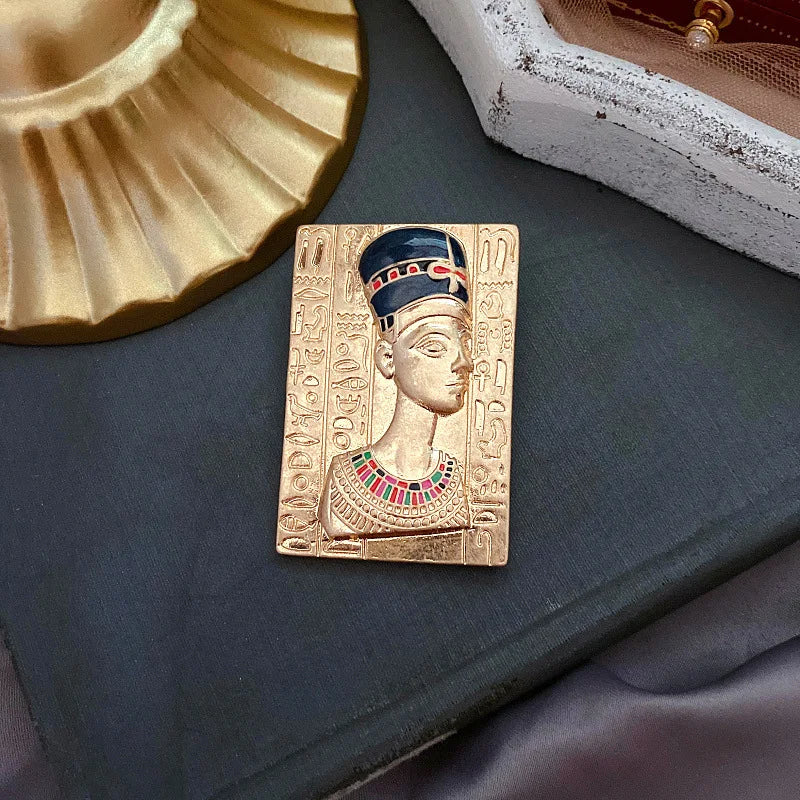 Baroque Egyptian Pharaoh Brooch – Luxury Gold Pin, Wedding & Party Accessory