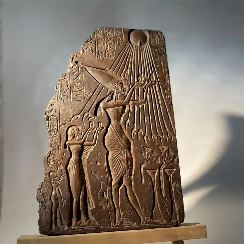 Ancient Egyptian Replica Collection – Statue, Relief Art & Jewelry Decor Set